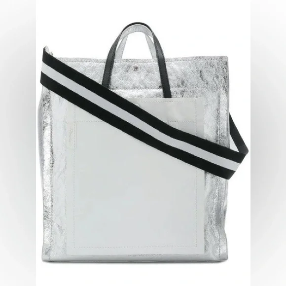 3.1 Phillip LIM Metallic Leather Accordion Tote - Picture 4 of 14